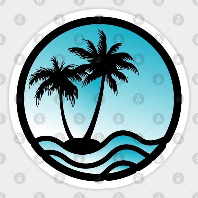 Coconut Tree Sticker by arashbeathew